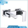 FUAO brass wall mount freestanding bathtub faucet