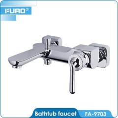 FUAO wall mounted single handle chrome bathtub faucet