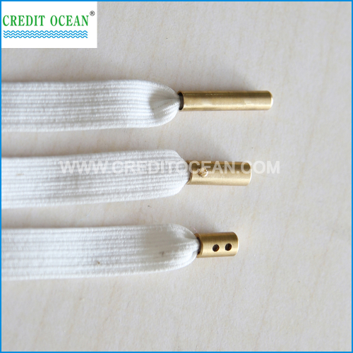 extremo redondo de encargo del cordón del metal del océano del crédito para el cordón / la ropa