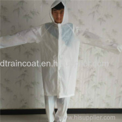 Adult White PEVA Raincoat