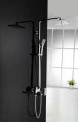 Bathroom Luxury Modern Wall Mounted Brass Rain Shower Mixer Set