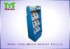 UV coating blue color custom cardboard displays rack with plastic hooks for Mani Pedi