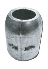 Anode for shaft in zinc + al