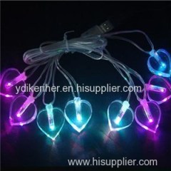 Indoor Colorful LED Valentine Heart Shaped String Lights (BC307H)