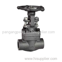 Small diameter forged steel power plant gate valve