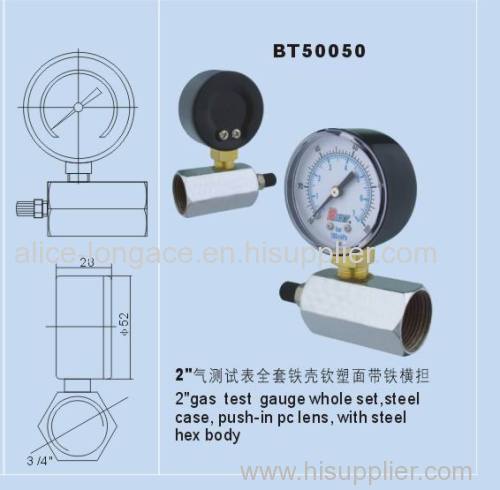 gas test pressure gauge