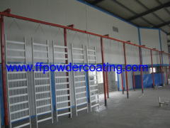 Powder coating plant for architectural aluminium