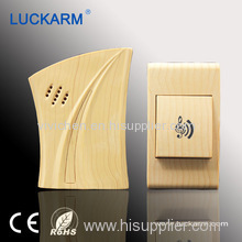 Wooden color remote control digital wireless doorbell