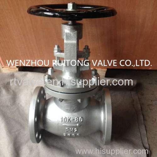 JIS flanged globe valve 10K