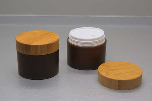 250g PP cream jar 250g bamboo cap with disc liner