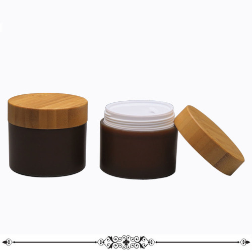 250g PP cream jar 250g bamboo cap with disc liner
