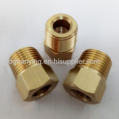 cnc machined parts heating manifold flow meter straight thread pipe adapter