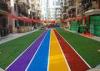 Runing Track Coloured Artificial Grass Carpets For Landscaping Decoration