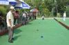 High Density Playground Landscape Artificial Grass Rugs Drain Holes 39 /