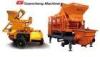 Twin Shaft Mobile concrete mixer pump trailer for construction