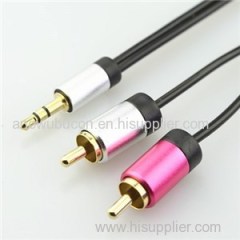 3.5mm MiniJack Male To 2*RCA Male Cable