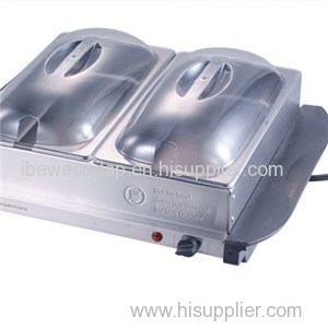 2x2.5QT Stainless Steel Server