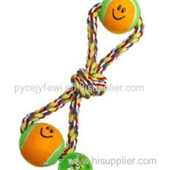 Cotton Rope With Smile Tennis Ball