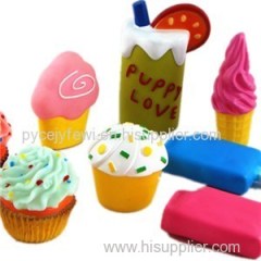 Ice Cream /cup Cake Shape Vinyl Pet Dog Toy