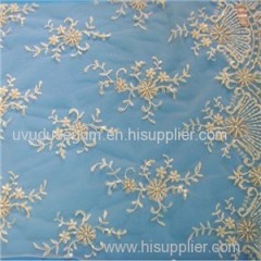 Embroidered Wedding Floral Lace Fabric (W9033)