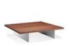 Wood And Metal Coffee Table With Storage Veneer Surface Finishing