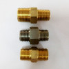 3/8&quot; X 1/4&quot; male hex nipple threaded reducer pipe fitting brass