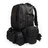 Black Army Backpack / Tactical Hiking Backpacks With 3 Molle Bags