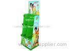 Green Cardboard Display Stands 3 Tiers Bottles Point of Purchase