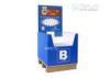 Ship Shape Cardboard POP Display Dump Bins With Pockets / Supermarket Display Shelves