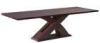 Commericial Black Solid Walnut Dining Table MDF Veneer Base No Folede