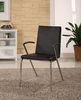Modern Simple Living Stainless Steel Leather Dining Chairs Black