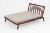 Black Solid Walnut Bed Set / Contemporary Wood Beds 1800 * 2000mm