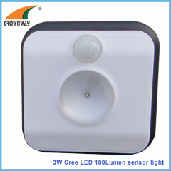 3W Cree LED sensor light auto wall mounted lamp cabinet lamp indoor light 3*C battery motion sensor light