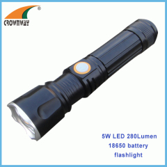 5W LED flashlight emergency flashlight body directly charging 100-240V outdoor working light zoomble CE RoHS arpproved