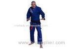 School Brazilian Jiu Jitsu Uniform Suits Royal Blue With Submission Printing