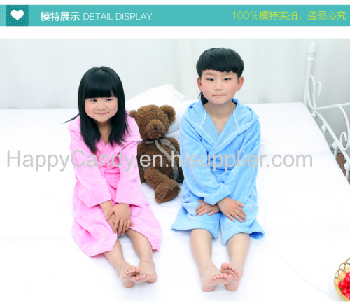 100% cotton Children Cute Bathrobe