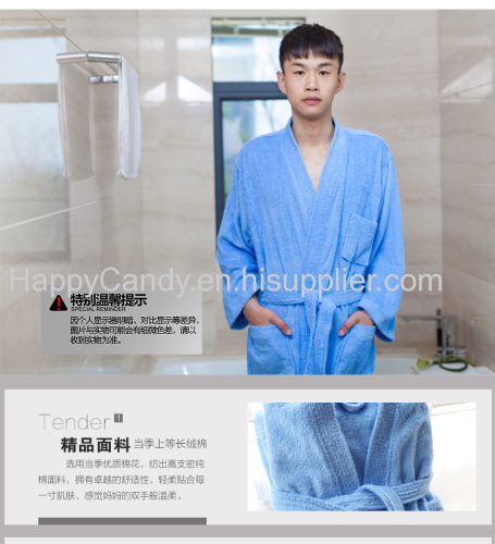 High quality cotton cut pile bathrobe for home