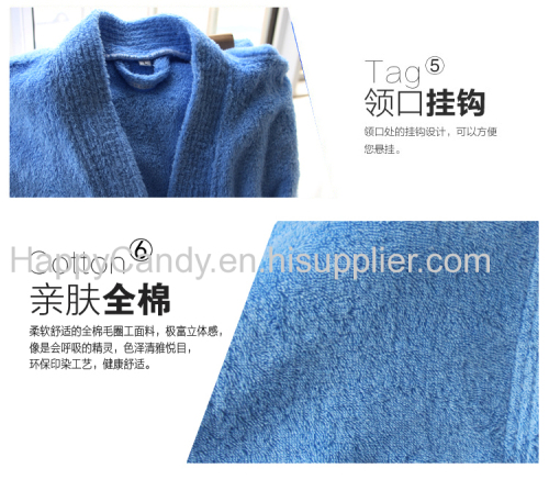 High quality cotton cut pile bathrobe for home