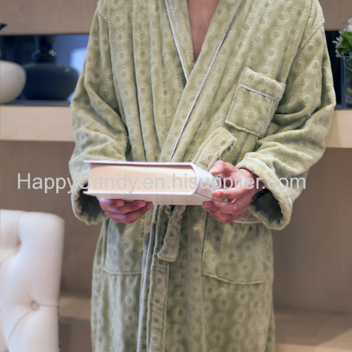 100% Cotton Jacauard Hotel Bathrobe