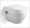 Hotel Washroom Ceramic Sanitary Ware Wall Hung Toilet With Conceal