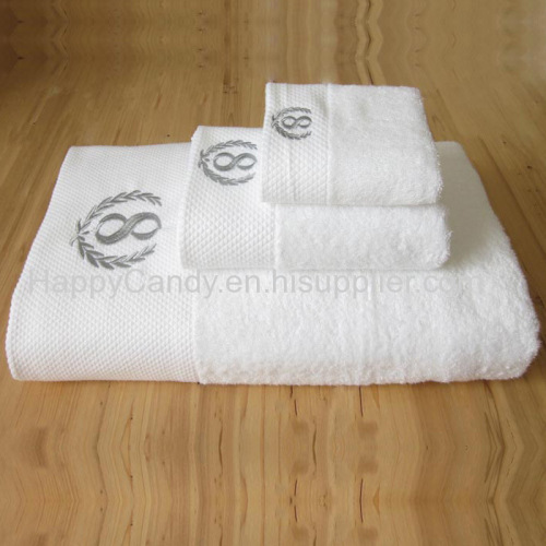 Cotton White Classic Dobby Style Hotel Face Towel