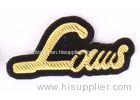 Black And Yellow Embroidered Motorcycle Patches Iron On Embroidered Patches