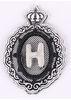 Letter H Embroidered Letter Patches Silver Embroidered Sew On Badges