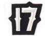 Black And White Embroidered Letter Patches 3D Embossed Embroidered Emblems