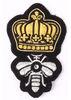 Silver Bee Embroidered Blazer Badges Gold Crown Sew On Embroidered Patches