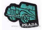 Green Car Embroidered Sew On Badges Bullion Embroidered Motorcycle Patches