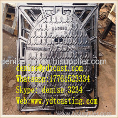 circular manhole cover with square frame