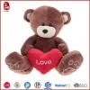 Plush Dark Brown Bear With Heart