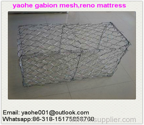 anping yaohe pvc coated gabion retaining basket