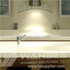Hanex Solid Surface White Kitchen Counter